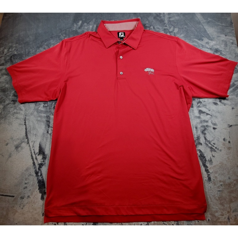 FootJoy Polo Shirt Men's 2XL Performance Stretch Torrey Pines Golf Club Red